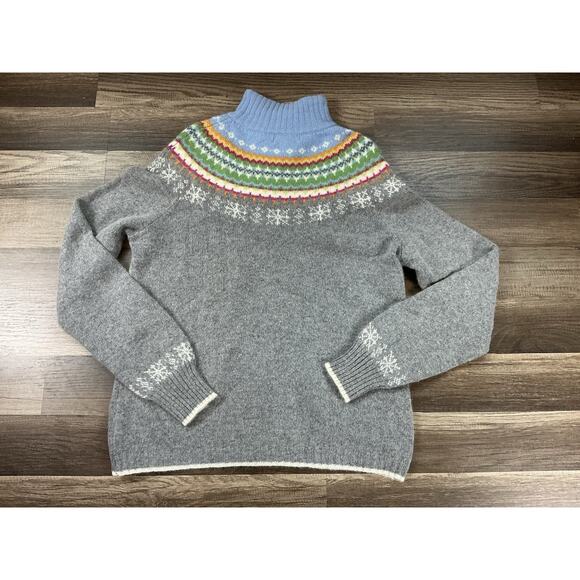 Eddie Bauer VTG 90’s Women’s Sweater Fair Isle Lambswool Angora LT Cottagecore - Picture 9 of 12